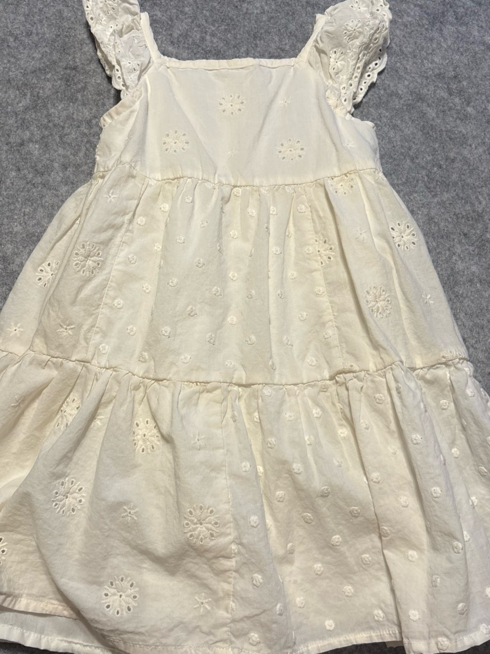 Tommy Bahama Cream Eyelet Tiered Sundress for Girls